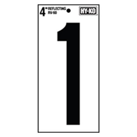HY-KO 4In Reflective Number 1, 10PK B00567